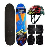 Kit Skate Infantil 24´´ Completo Capacete Masculino Feminino