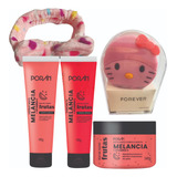 Kit Skin Care Melancia Com Esponja Facial Elétrica + Faixa