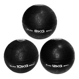 Kit Slam Ball Bola Peso Crossfit 8kg 10kg 12kg Liveup Sports