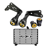 Kit Slider Protetor Radiador Gp Nylon Yzf R3 15 16 17