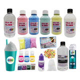 Kit Slime Para Fazer Junto Com Seus Filhos + Copo Chantilly