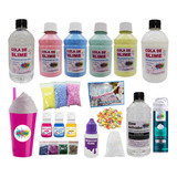 Kit Slime Para Fazer Junto Com Seus Filhos + Copo Chantilly