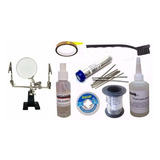 Kit Smd Salva Chip Malha Fluxo Lupa Solda Kapton