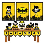Kit Só Um Bolinho - Batman Cute - Mesversário Festa Em Casa