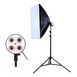 Kit Soft Box Soquete E27 Quadruplo