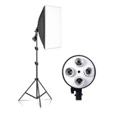 Kit Softbox 50x70 Luz Contínua Tripé 2m Quadruplo 4 Lâmpadas