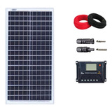 Kit Solar 60w Resun Controlador 10a 12v/24v Pwm Sun21