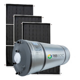 Kit Solar Boiler 400 Litros Alta Pressão E 2 Placas Coletor Solar 200x100 Em Aço Inox Ribsol