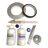 Kit Solda Salva Chip Malha Fita Aluminio Kapton Fluxo Bga