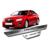 Kit Soleira De Porta Aço Inox Escovado Cruze Hatch Ou Sedan