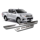 Kit Soleira De Porta Aço Inox Escovado Toyota Hilux