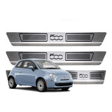 Kit Soleira De Porta Fiat 500 Aço Inox Escovado