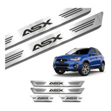 Kit Soleira Porta Aço Inox Escovado Mitsubishi Asx 2016