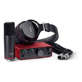 Kit Solo Studio Focusrite 4 Geração C/mic + Headphone + Nf