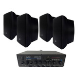 Kit Som Ambiente 4 C321 + Amplificador Ls 600w Pro 4 Canais 