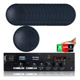 Kit Som Ambiente Rc7000 Orion +16 Falante Teto Embutir Preto
