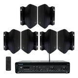 Kit Som Ambiente Slim 4100 Frahm + 6 Uni. Cx C621 Jbl + Fio