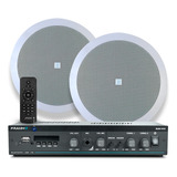 Kit Som Ambiente Teto Gesso Embutir Frahm + 2 Arandelas Jbl