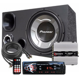 Kit Som Caixa Trio Sub Pioneer Aparelho Bluetooth Tl-1500