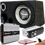 Kit Som Caixa Trio Sub Pioneer + Radio + Taramps Pra Onix