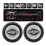 Kit Som Carro Radio Mp3 Bt 2 Usb E Par Alto Falantes 6 Poleg