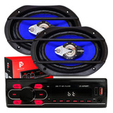 Kit Som Radio Mp3 Bluetooth + 2 Kit Alto Falante 6x9 200w