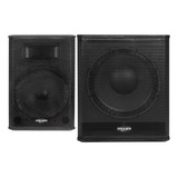 Kit Som Sub Grave 15 Ativo 625w Rms+caixa Ativa Saga15 Ativa