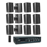 Kit Sonorização Ambiente Slim 1800 Bluetooth+12 Caixas Frahm