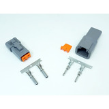 Kit Soquete Plug Conector Deutsch Dtp06-2s E Dtp04-2p 