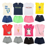 Kit Sortido 10 Peças De Roupas Infantil Menina