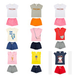 Kit Sortido 12 Peças De Roupas Infantil Menina
