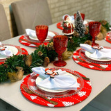 Kit Sousplat Supla Modelo Natal Natalino Completo 10 Lugares