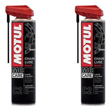 Kit Spray Lubrificante Corrente Motul C2 400ml C/ 2 Unid