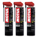 Kit Spray Lubrificante Corrente Motul C4 400ml C 3 Unidades