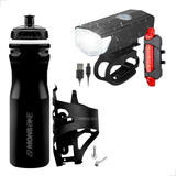 Kit Squeeze Isotérmica + Suporte Bike + Lanterna E Farol Led