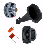 Kit St200 Super Twuiter + 1 Driver D250x Original Tweeter St 200 + Drive D 250x 100w Rms + Corneta Curta + Capacitores