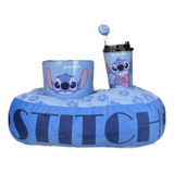 Kit Stitch Disney Almofada+balde Pipoca+copo Tampa