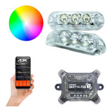 Kit Strobo Bt Automotivo Com Bluetooth 2 Faróis Led 12v Ajk 