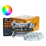 Kit Strobo Central Ajk Rítmico Rgb 3.0 + 2 Faróis 6w