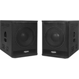 Kit Sub Grave Ativo + Sub Grave Passivo 12' 800w Ll Audio