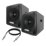 Kit Sub Woofer Grave Ativo + Passivo 600 Watts Profissional