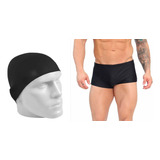 Kit Sunga Boxer Natação + Touca 