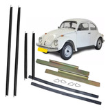 Kit Suporte Base Do Vidro + Canaleta Porta Fusca Ate 1977