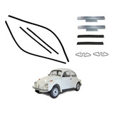 Kit Suporte Base Do Vidro + Canaleta Porta Fusca Ate 1977