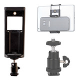 Kit Suporte Celular 2 Em 1 Tablet iPad + Ballhead Sapata 1/4