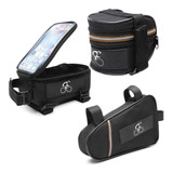 Kit Suporte Celular Bike+bag De Quadro