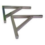 Kit Suporte Mão Francesa Em Aço Inox 25x25