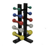 Kit Suporte Torre Expositor 5 Pares Halteres 1 A 5 Kg