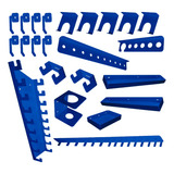 Kit Suportes Para Painel De Ferramentas Com 23 Unidades Azul