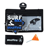Kit Surf Soul Fins 2 Parafina Raspador Chave De Quilha Surf